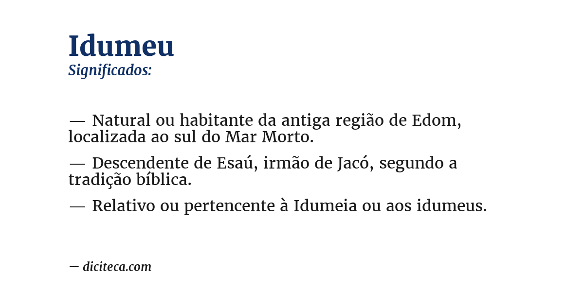 Significado de idumeu
