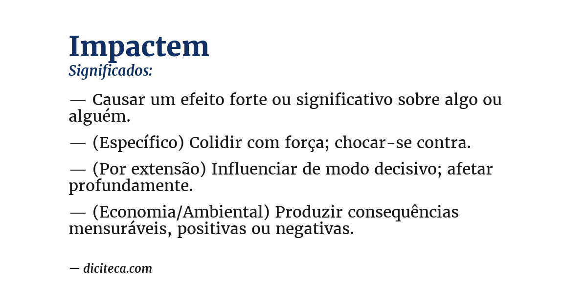 Significado de impactem