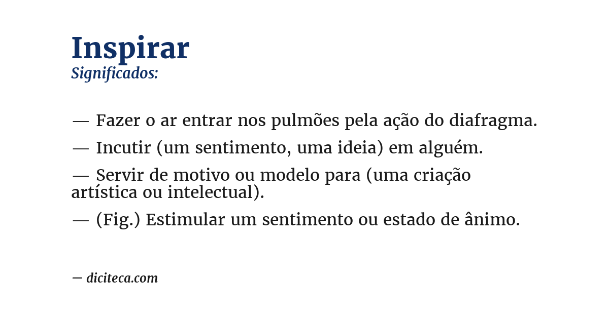 Significado de inspirar