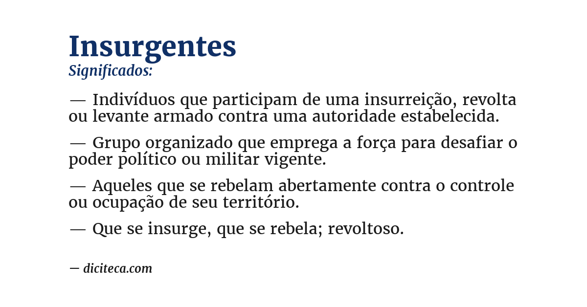 Significado de insurgentes