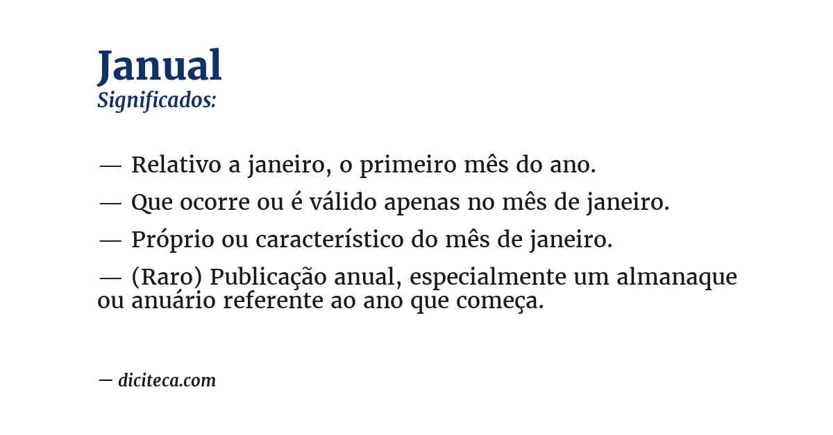 Significado de janual