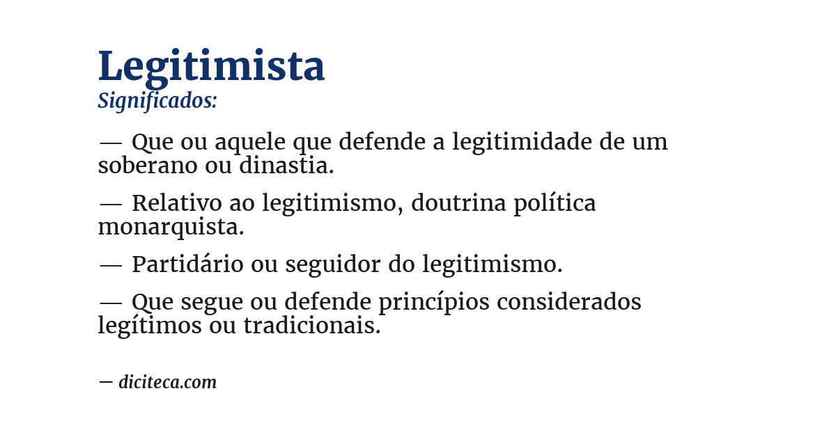 Significado de legitimista