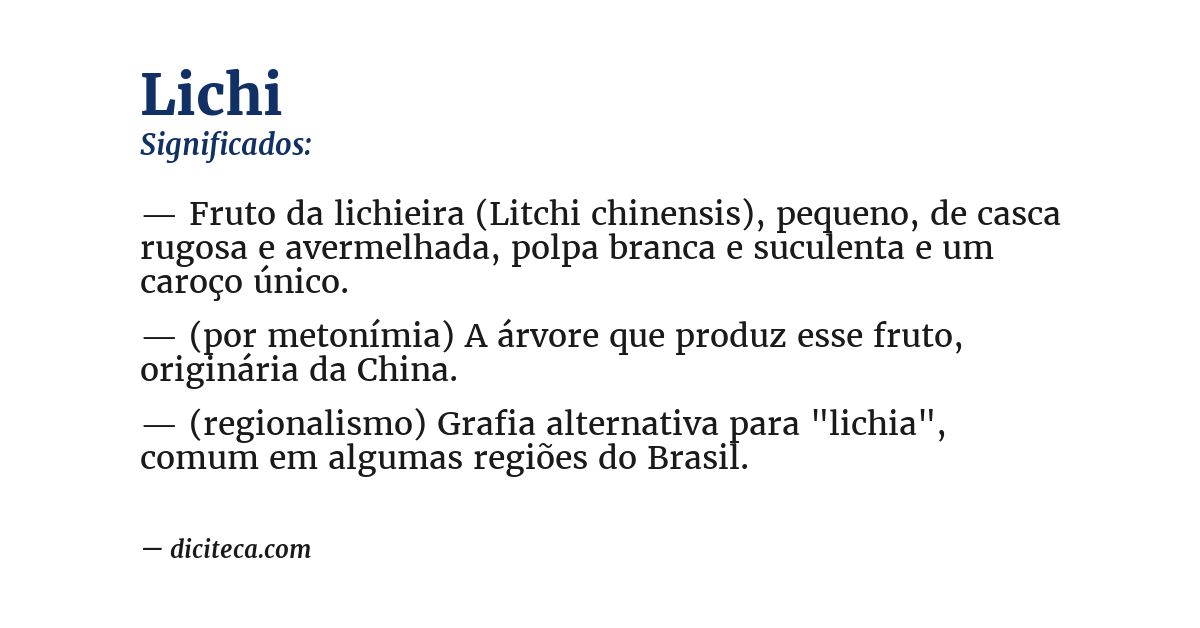 Significado de lichi