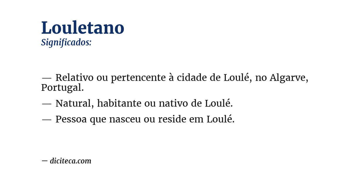Significado de louletano