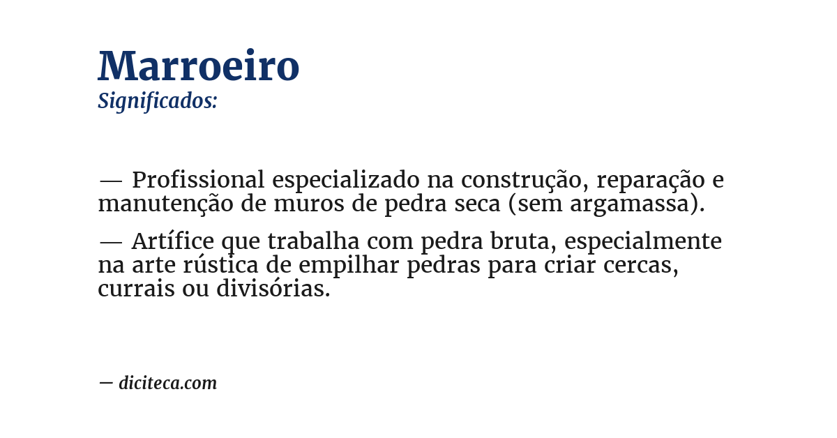 Significado de marroeiro