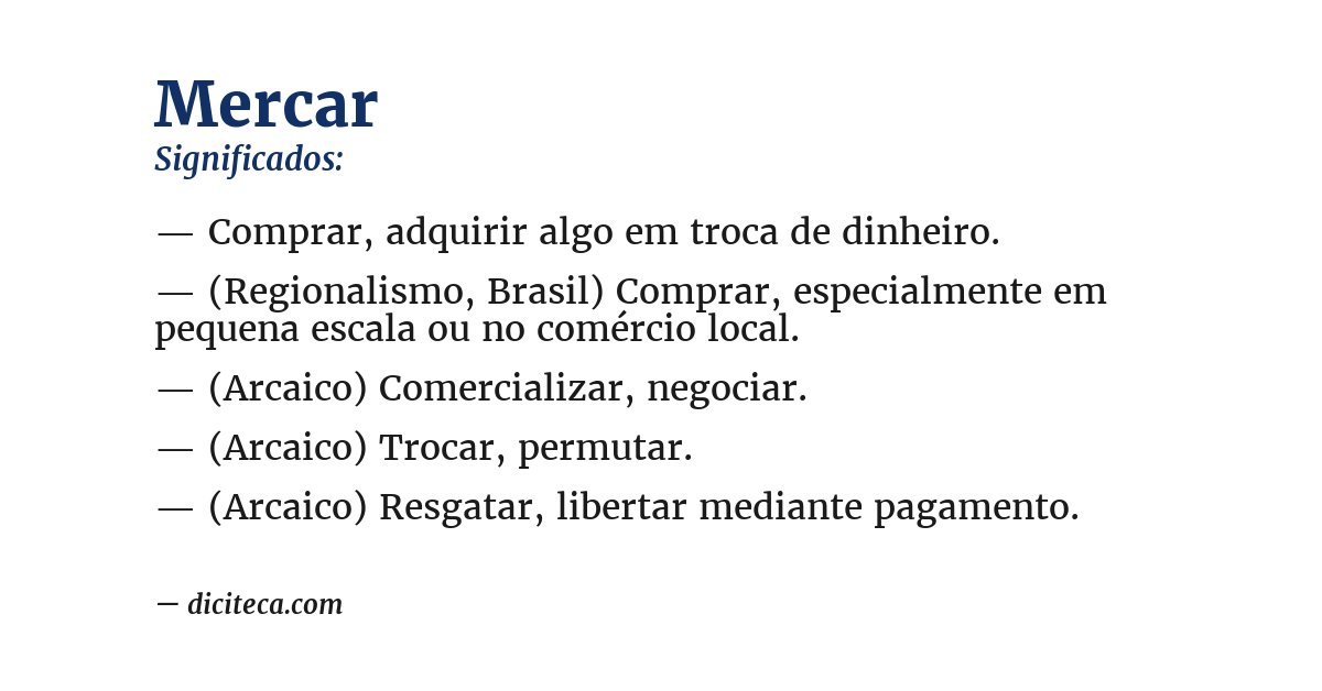 Significado de mercar