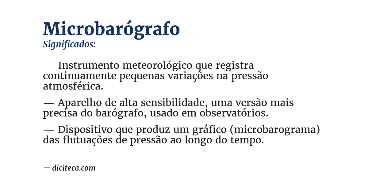 Significado de microbarógrafo