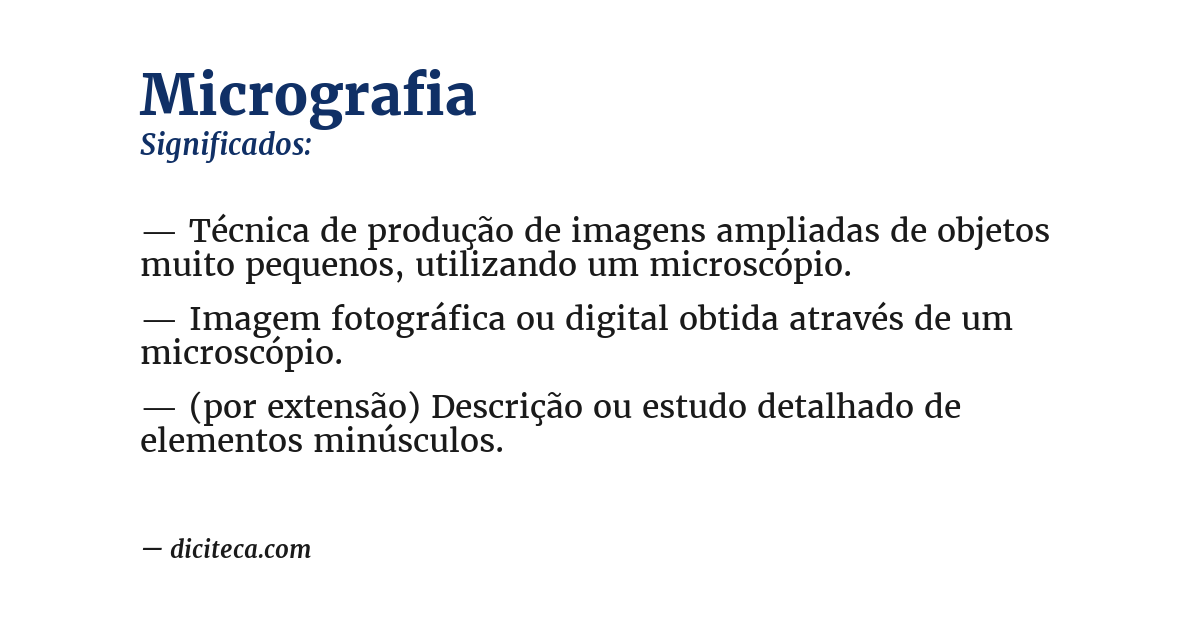 Significado de micrografia