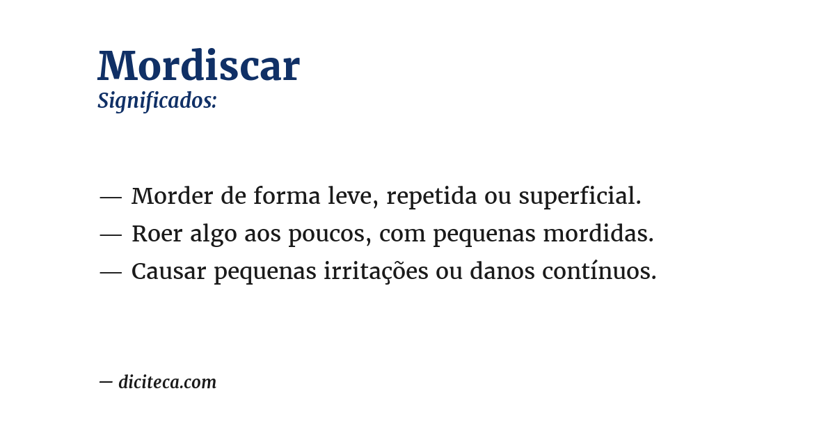 Significado de mordiscar