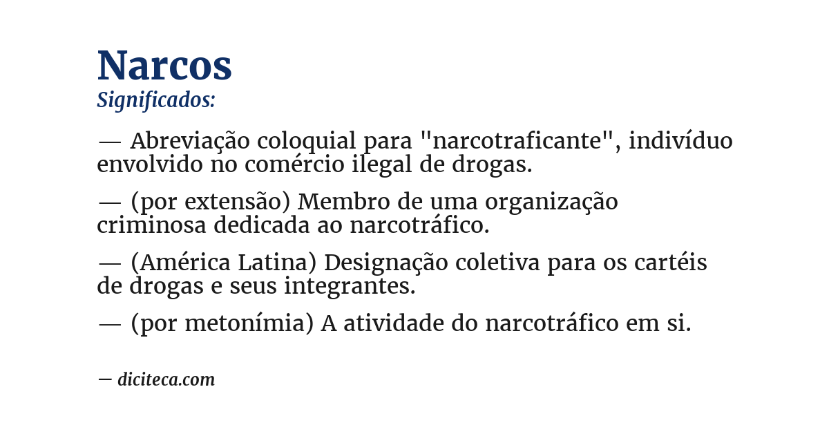 Significado de narcos