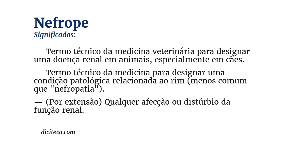 Significado de nefrope