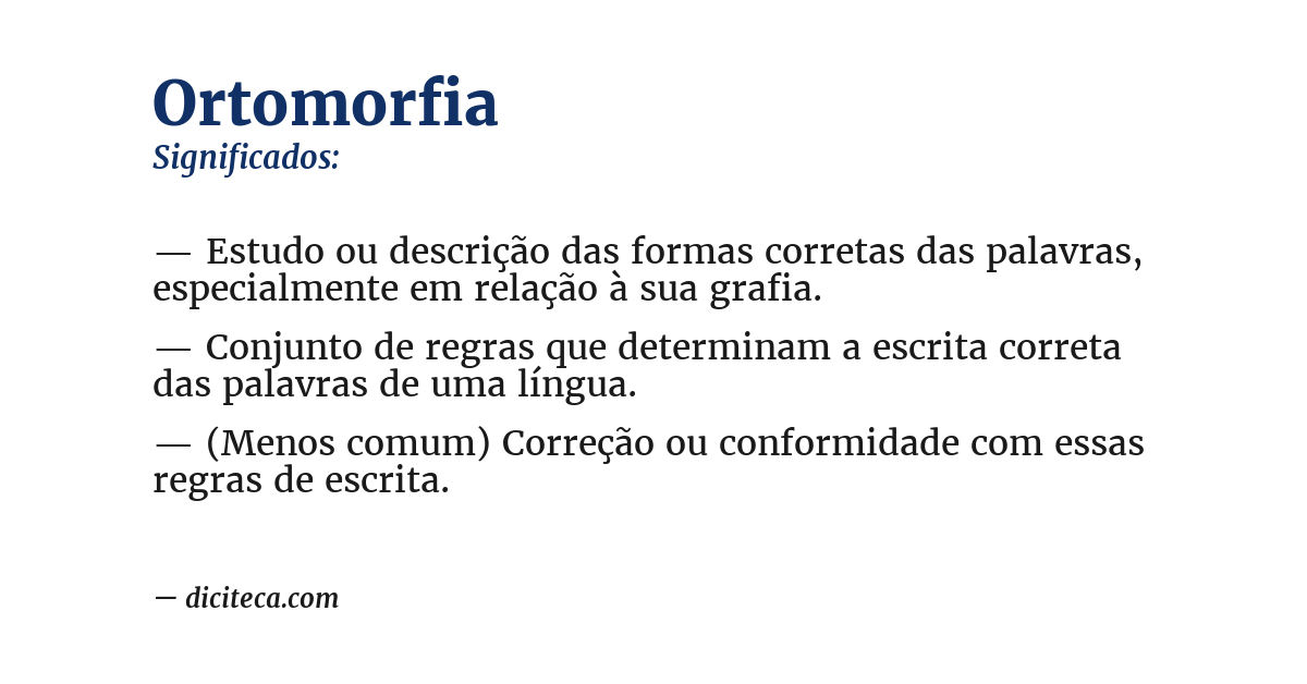 Significado de ortomorfia