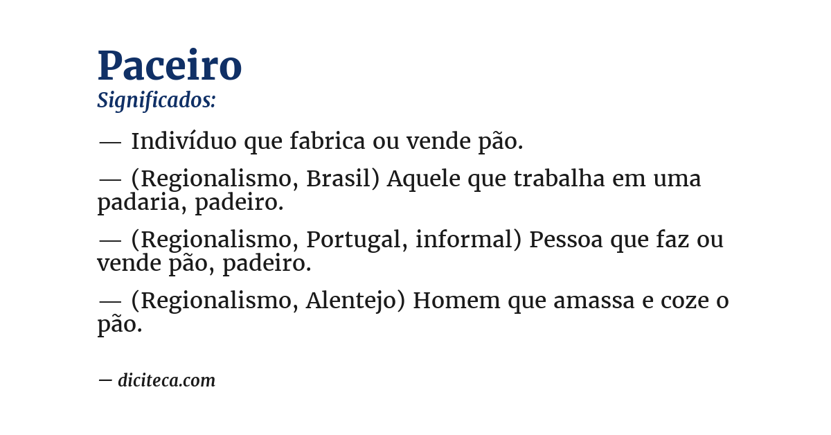 Significado de paceiro