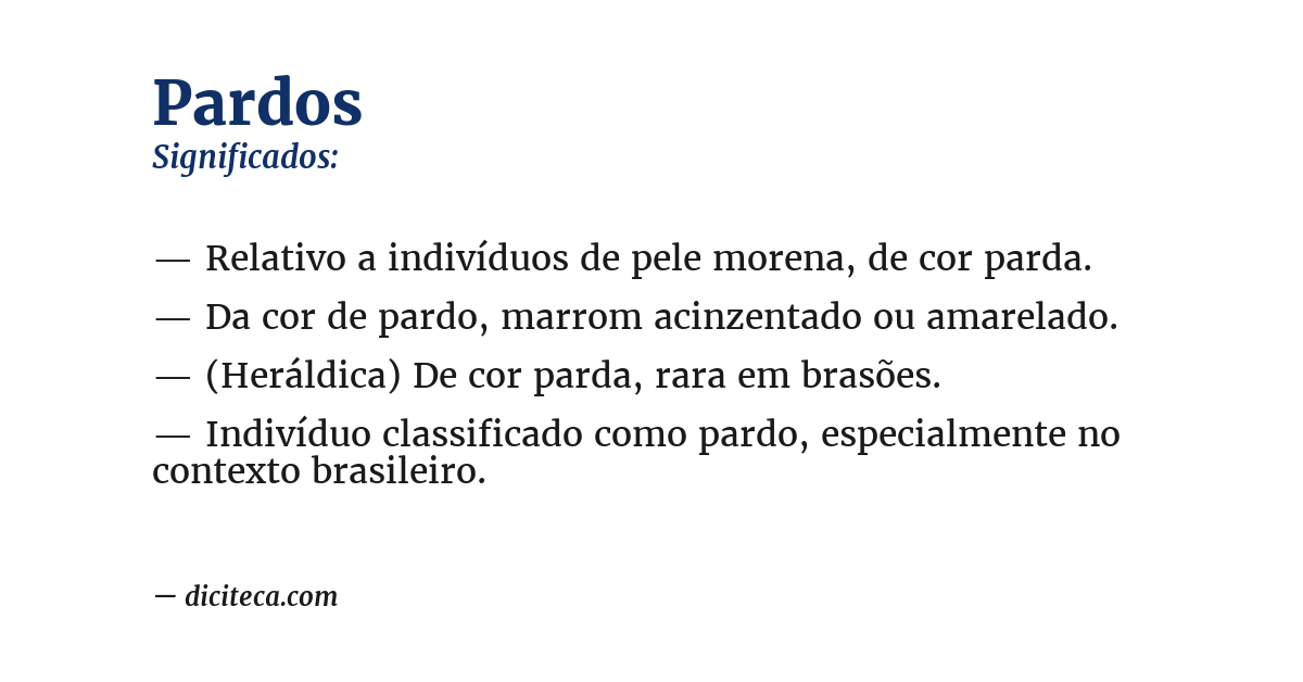 Significado de pardos