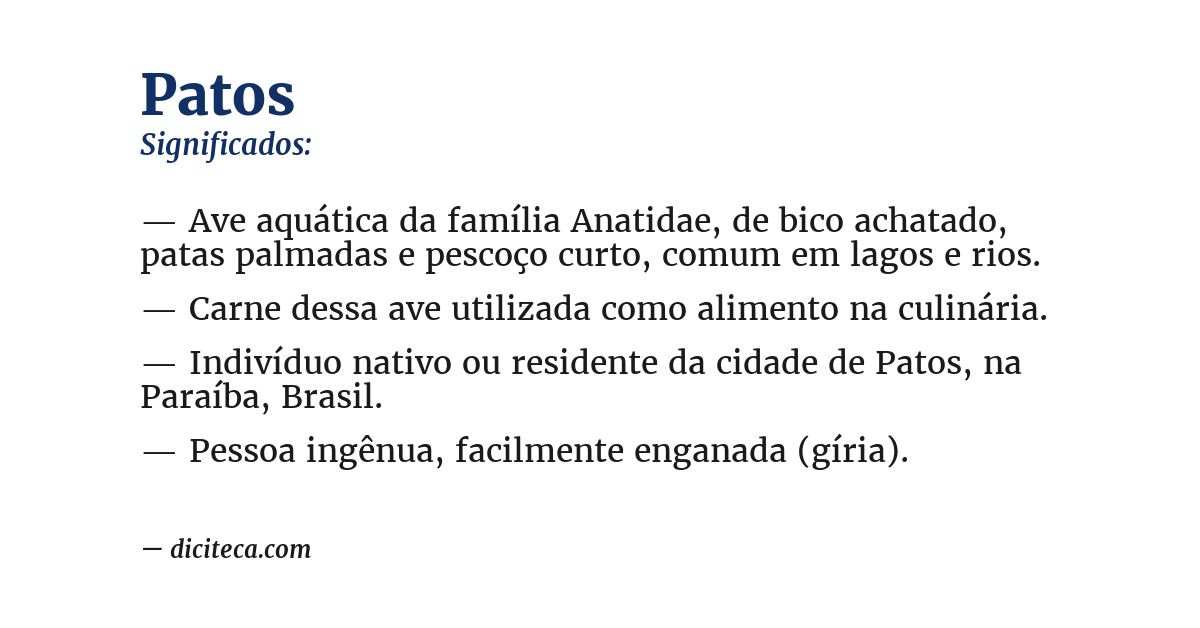 Significado de patos