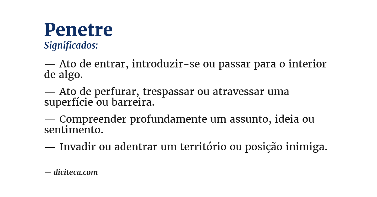 Significado de penetre