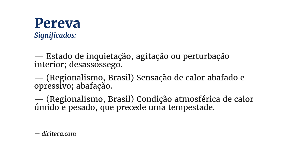 Significado de pereva