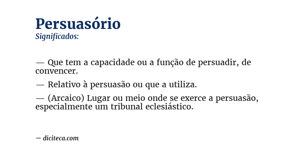 Significado de persuasório