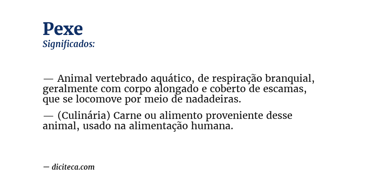 Significado de pexe
