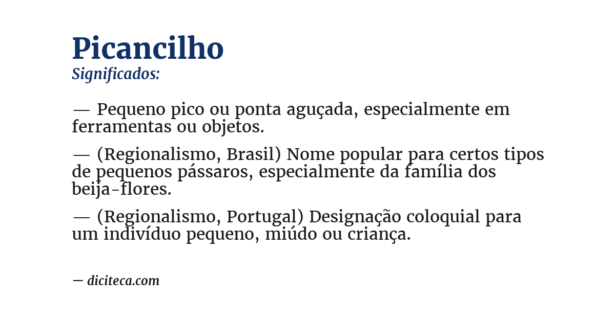 Significado de picancilho
