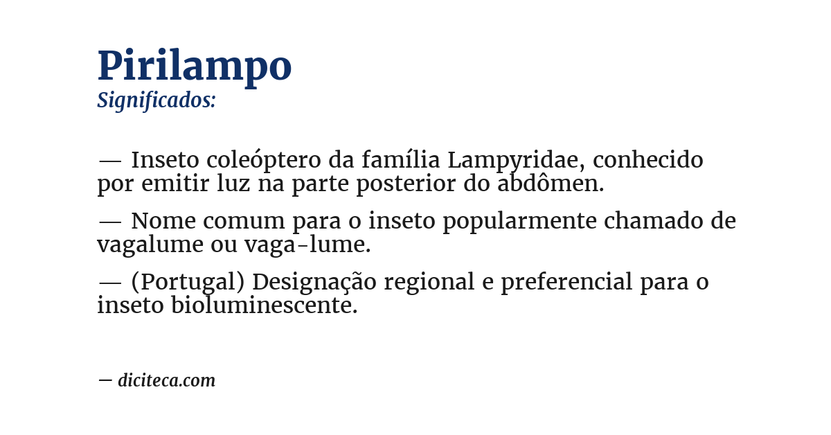 Significado de pirilampo