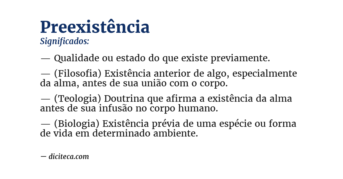 Significado de preexistência