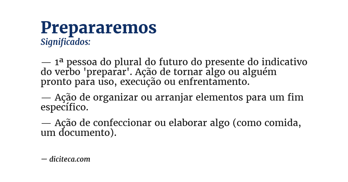 Significado de prepararemos