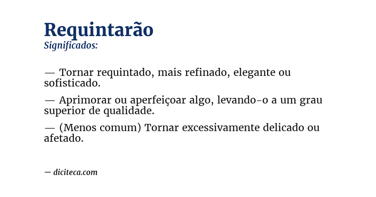 Significado de requintarão