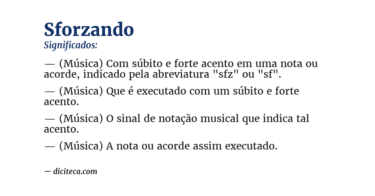 Significado de sforzando