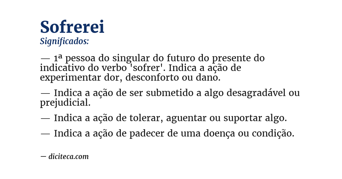 Significado de sofrerei