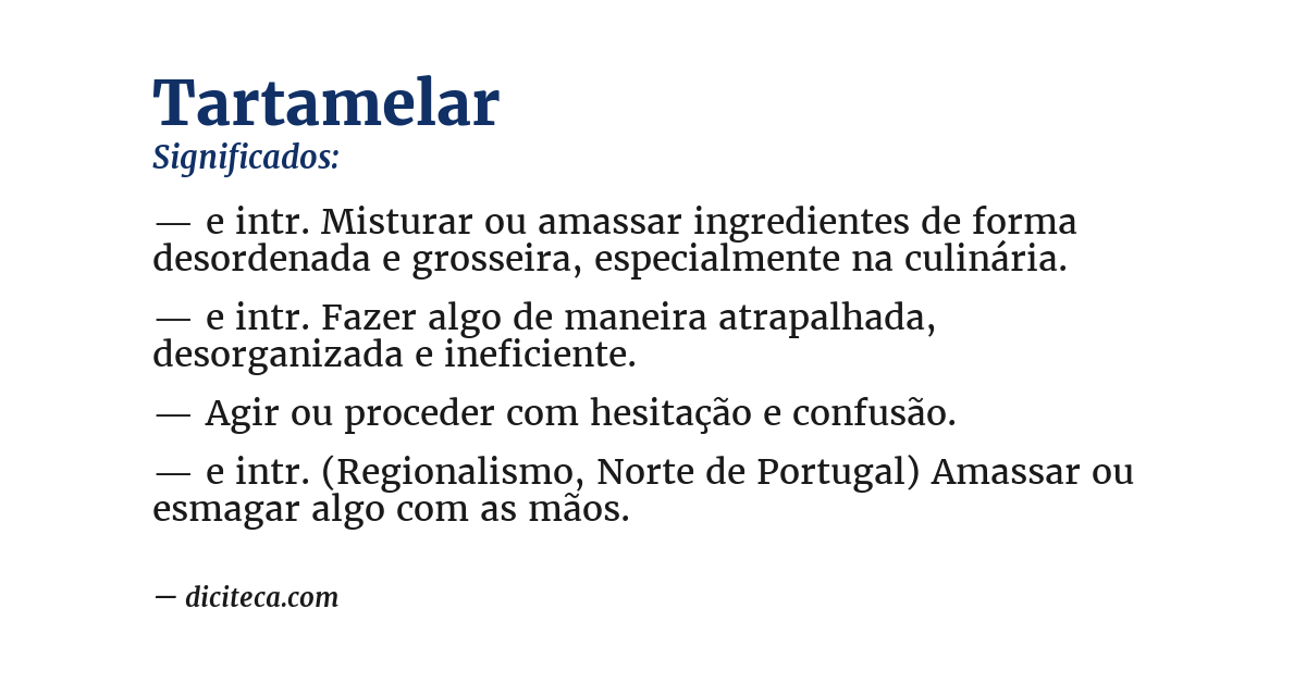 Significado de tartamelar