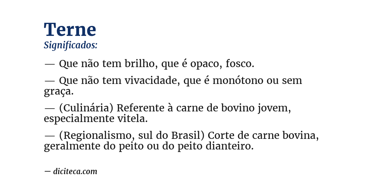 Significado de terne