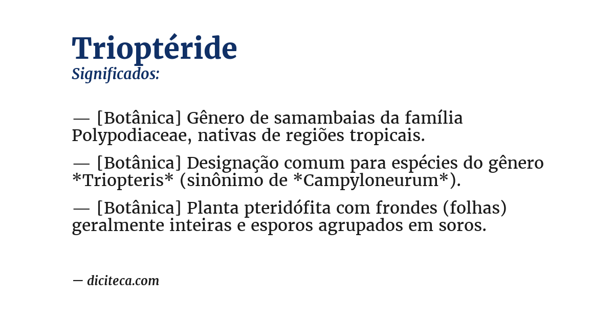 Significado de trioptéride