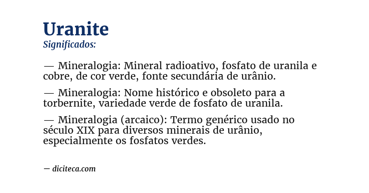 Significado de uranite
