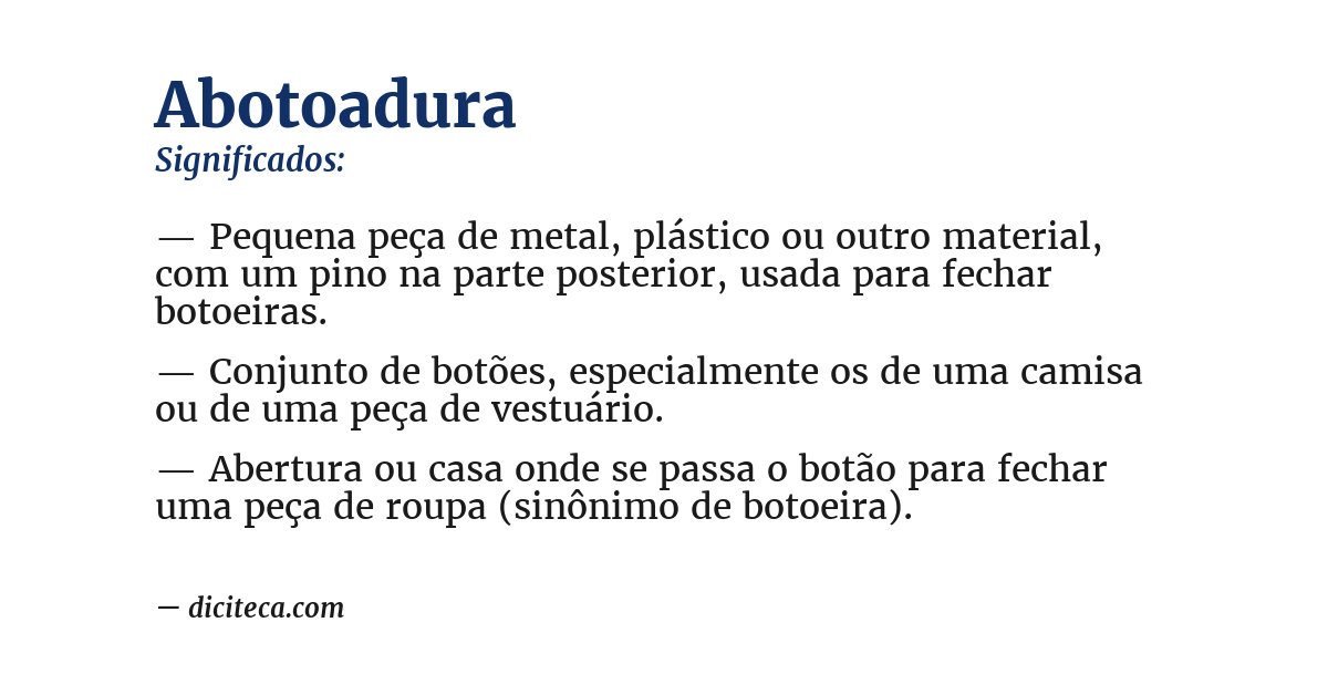 Significado de abotoadura