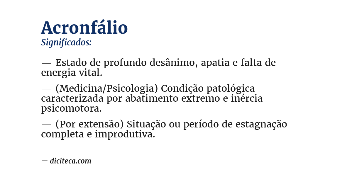 Significado de acronfálio