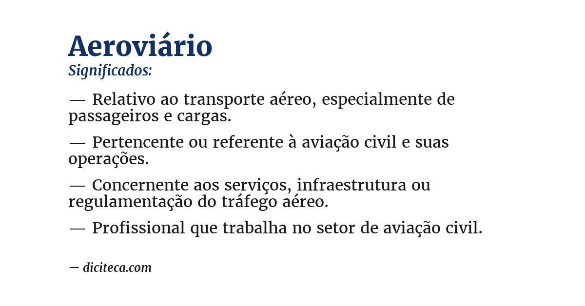 Significado de aeroviário