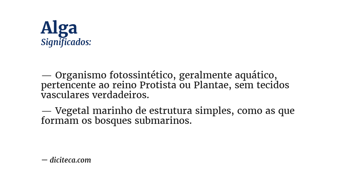 Significado de alga