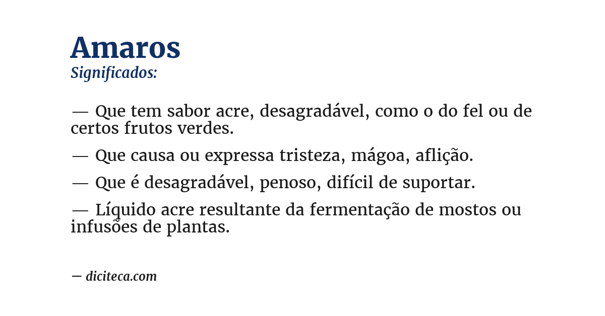 Significado de amaros