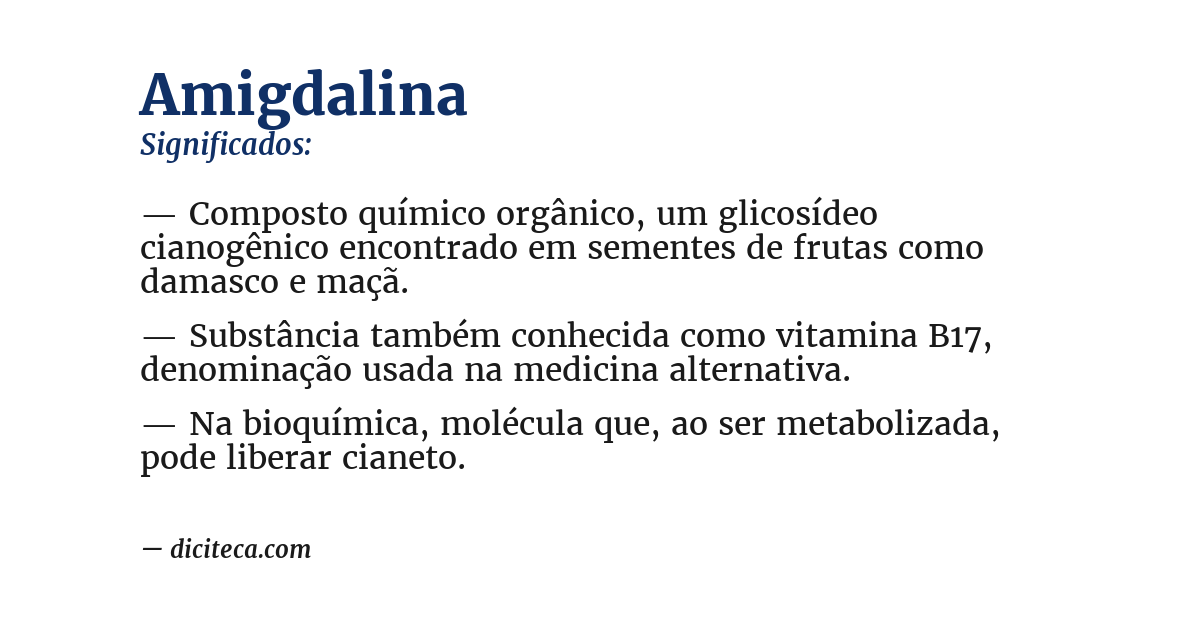 Significado de amigdalina