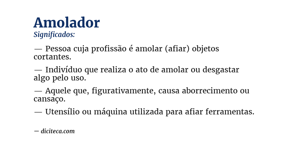 Significado de amolador