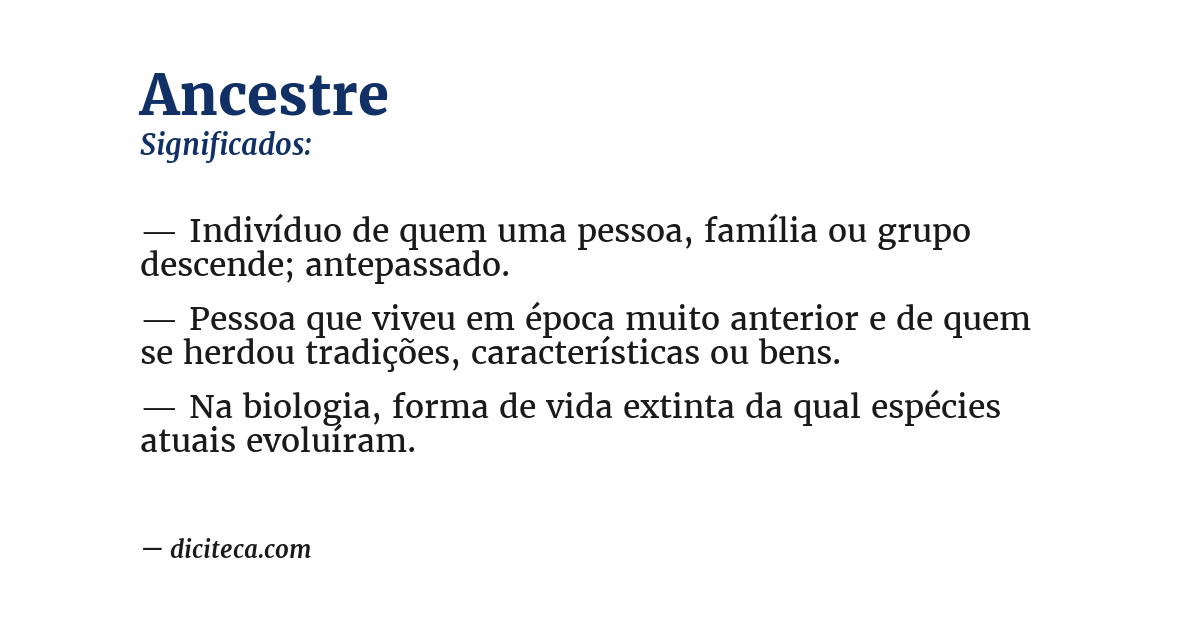 Significado de ancestre