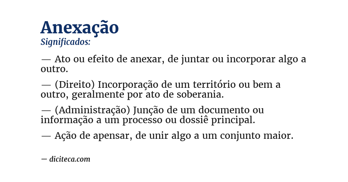 Significado de anexação