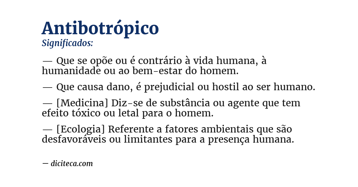 Significado de antibotrópico