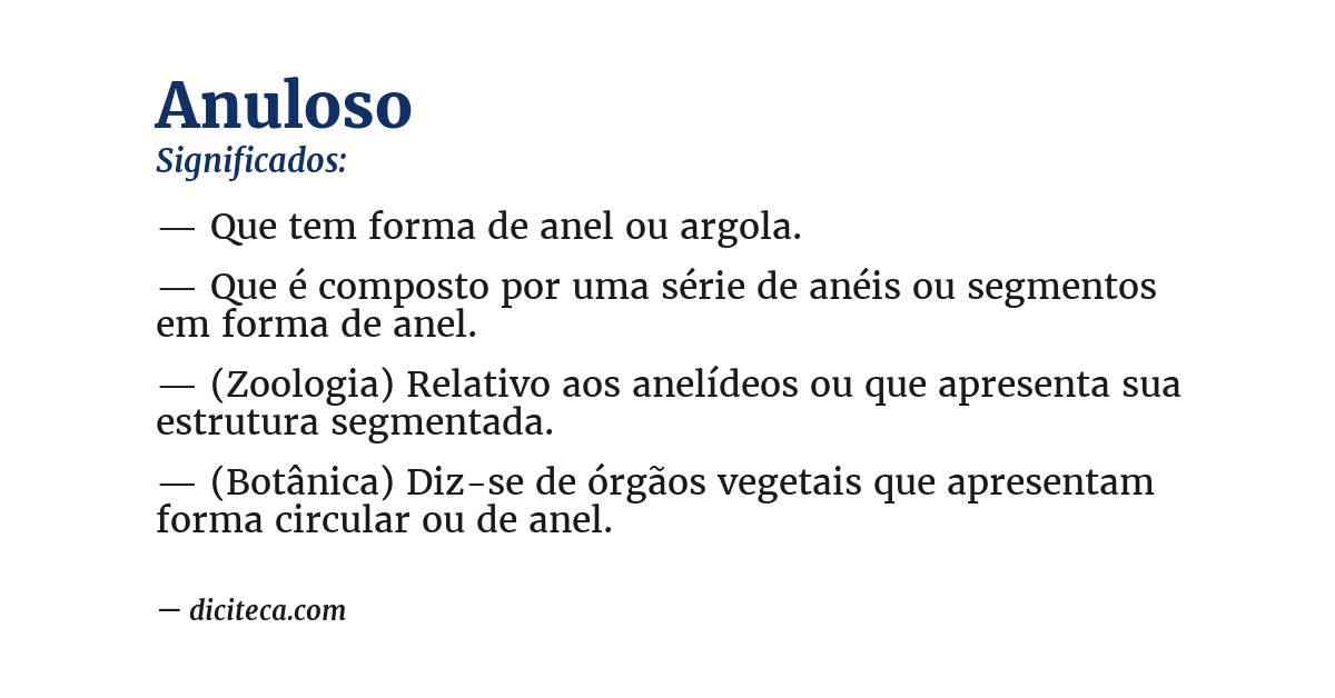 Significado de anuloso