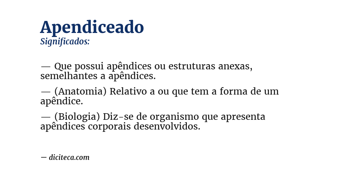 Significado de apendiceado