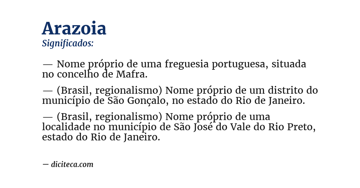 Significado de arazoia