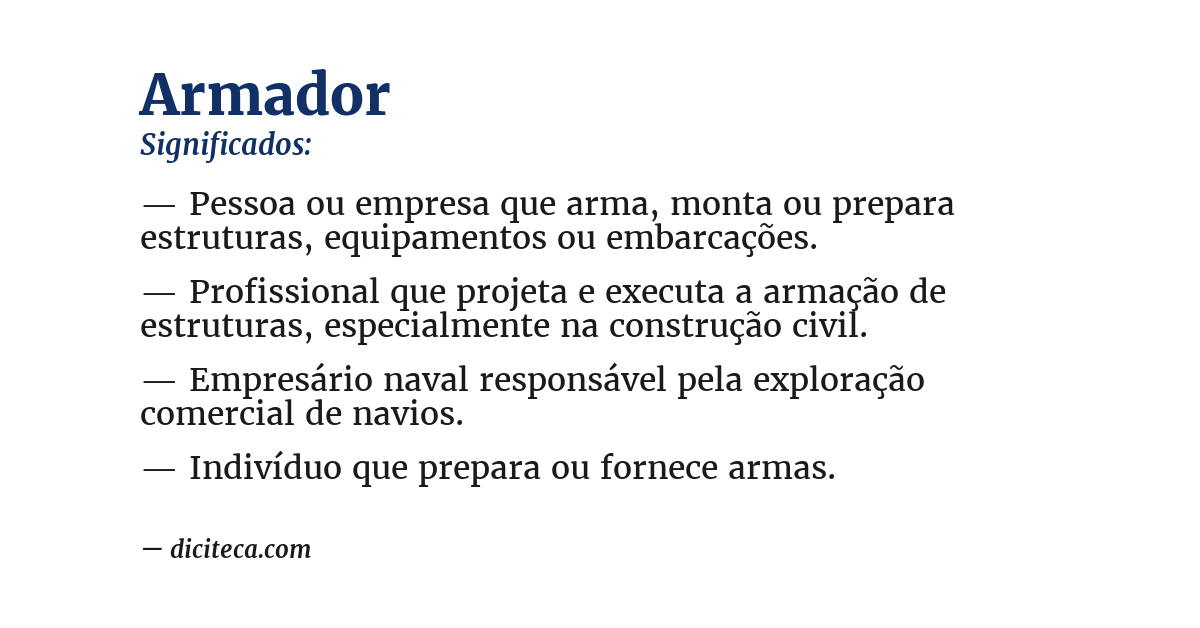 Significado de armador
