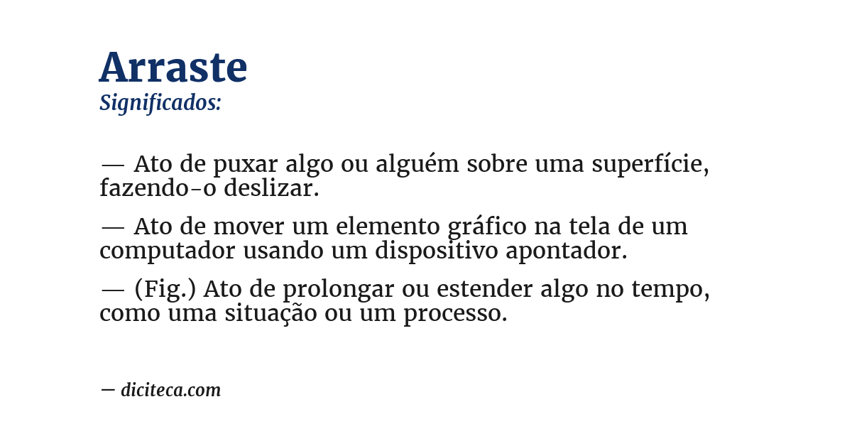 Significado de arraste