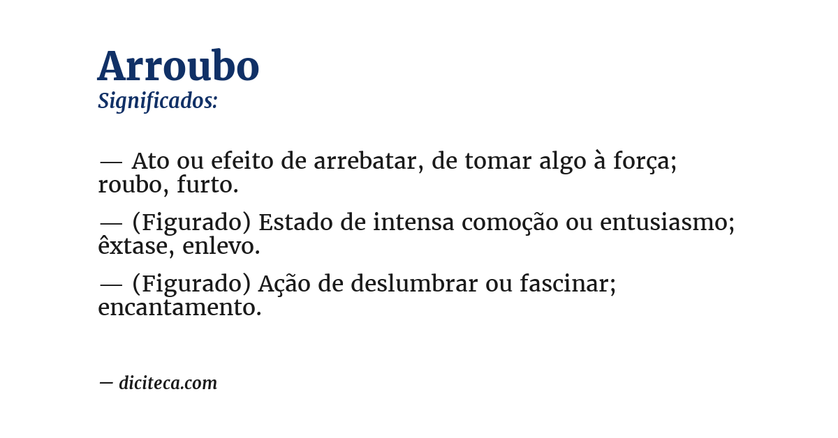 Significado de arroubo